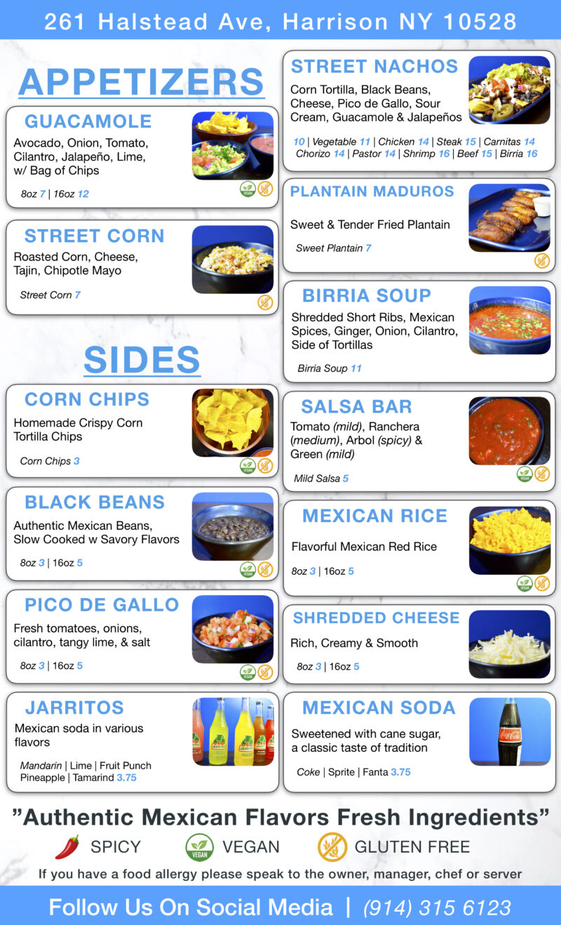 Traditional Mexican meal